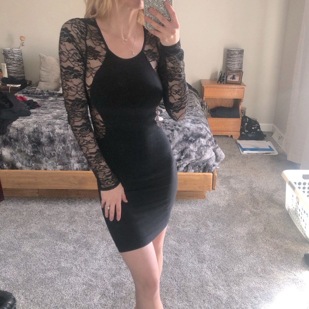 Lace Open Back Dress